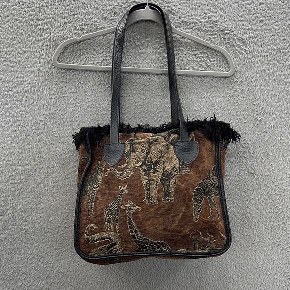 Vintage Tapestry Elephant Tote Bag Granny Shoulder Purse Fairy Grunge Aesthetic - Picture 1 of 9